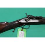 A .577 Snider cal sporting rifle by I Hollis & Sons, action marked I Hollis & Sons