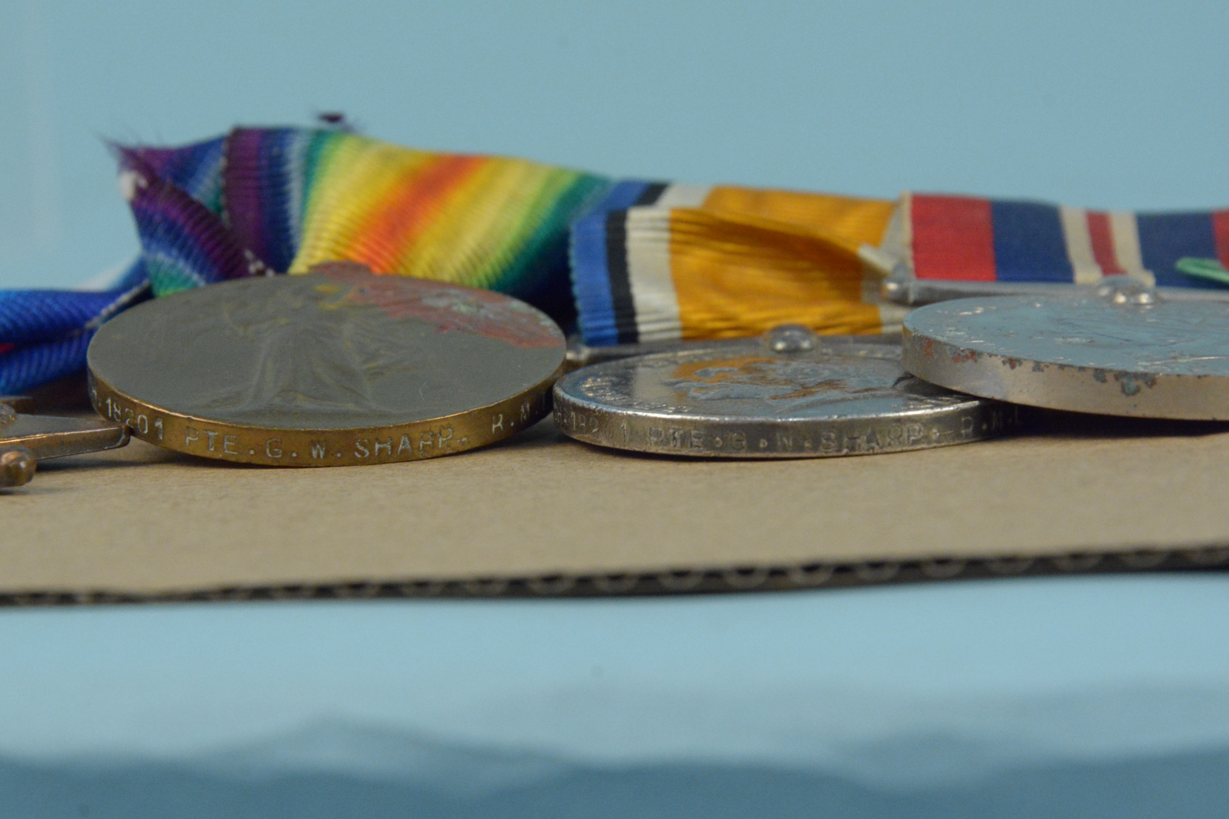 A WWI 14/15 Star trio with WWII pair and for Long Service and Good Conduct (Naval), the trio to C.H. - Image 3 of 3