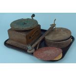 An Edwardian Columbia phonograph disc graphophone (distressed condition),