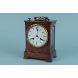 A late 19th Century mahogany cased carriage clock by Japy Freres France,