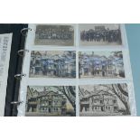 A large well filled postcard album of early 20th Century cards including local subjects,