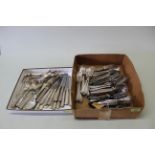 A quantity of assorted silver plated cutlery,
