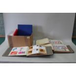 Two vintage stamp albums and contents including GB and world with some Victorian plus a small album