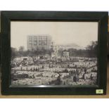A framed early 20th Century photograph of the Cattle Market, Norwich,