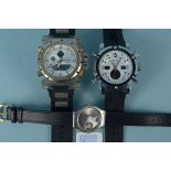 Three modern gents wristwatches