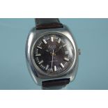 A c1970's stainless steel Avia 'Swissonic' quartz mechanical wristwatch