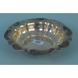 A silver bowl with scalloped edge, hallmarked Sheffield 1903, maker Z Barraclough & Sons,
