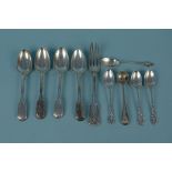 A quantity of silver cutlery,