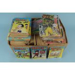 An over full large box of vintage 'War Picture Library' war comics, 'Star Blazer',