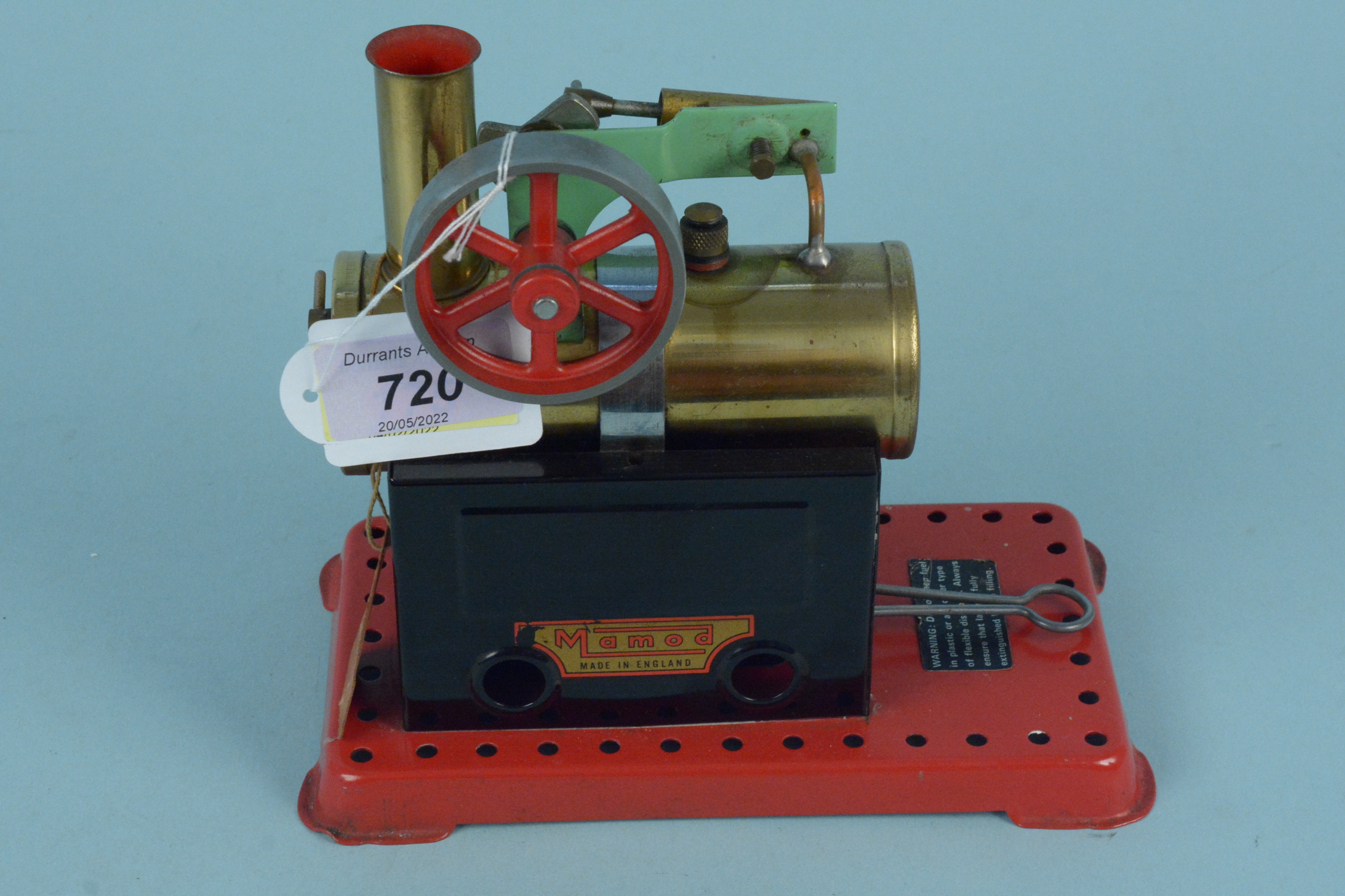 A Mamod SP2 steam engine with burner,
