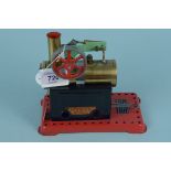 A Mamod SP2 steam engine with burner,