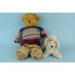 A large possibly Woolworths straw filled Teddy bear, 65cm long,