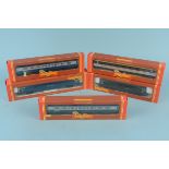 Fived boxed Hornby coaches and R778 BR Class 52 diesel Western Harrier engine