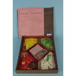 A French late 19th/early 20th Century card game Nain Jaune (Yellow Dwarf) in wooden box