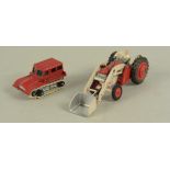 A Corgi Toys Massey Ferguson tractor 65 and Matchbox No.