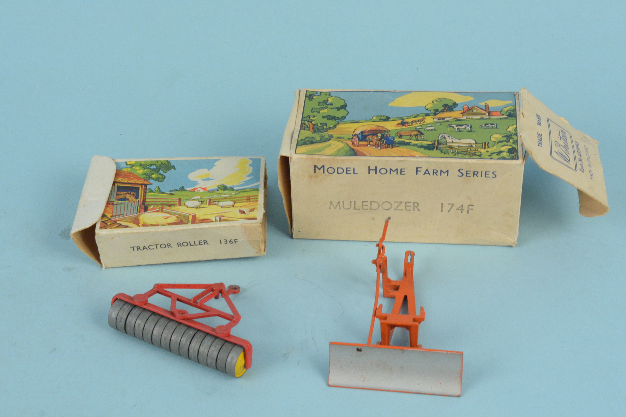 Six vintage boxed Britains farm accessories including 9538 vari spreader, - Image 2 of 3