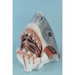 A 'Trick or Treat Studios' 'Bruce the Shark' Jaws head rubber mask,