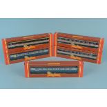Five boxed Hornby coaches and buffet car