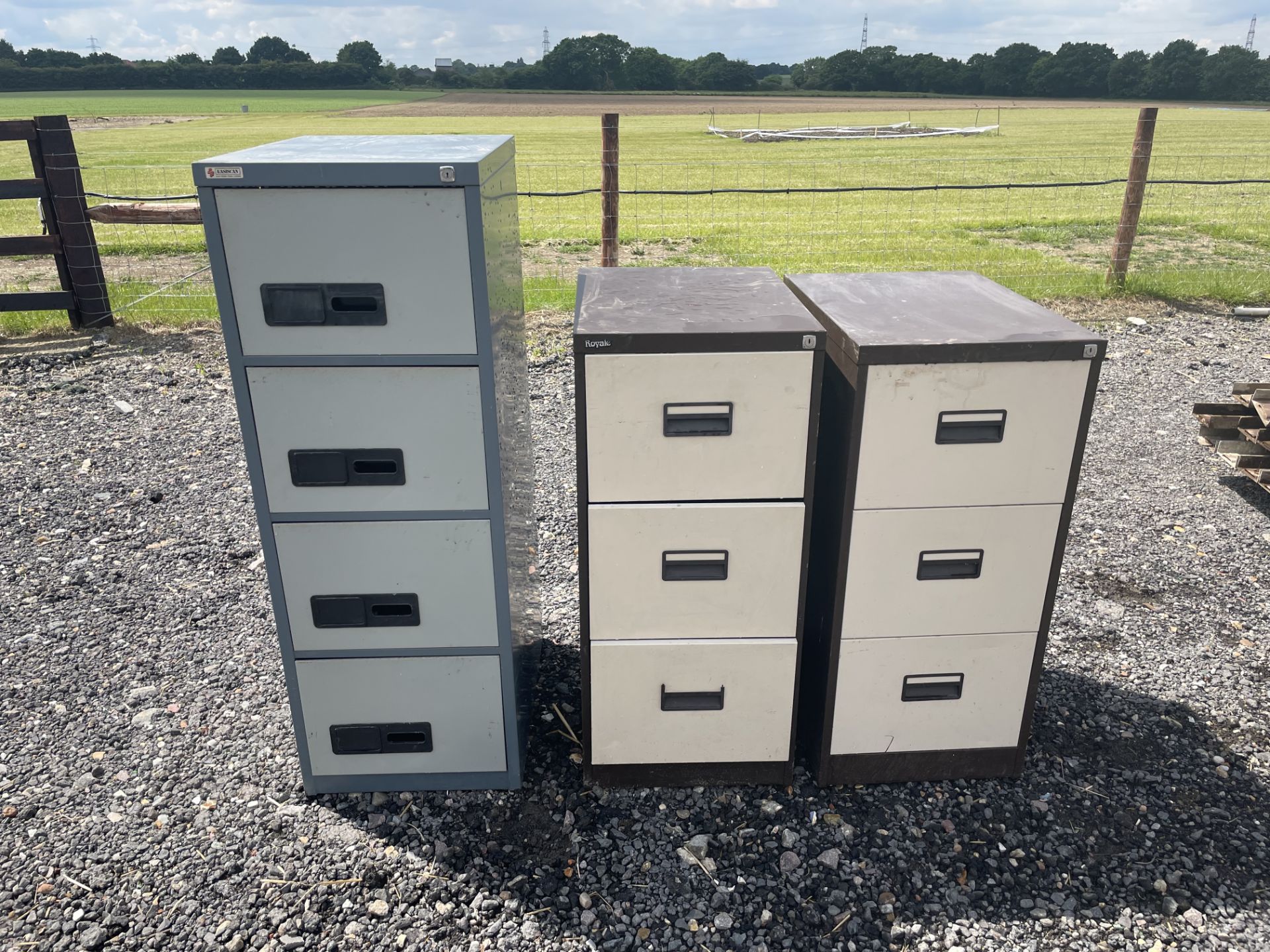 Three Filing Cabinets