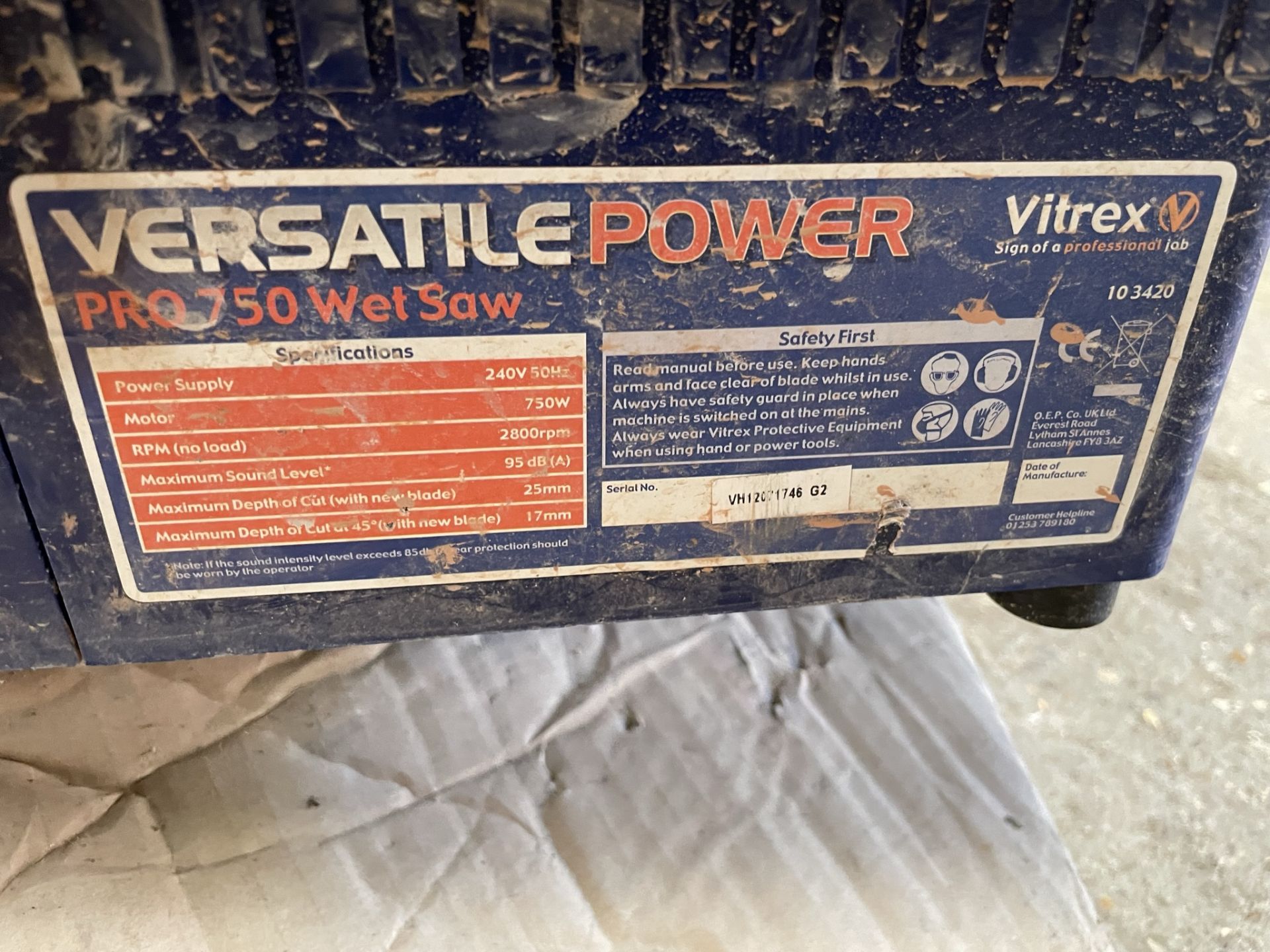 Vitrex Versatile Power Pro 750 Tile Cutter 240V - Image 4 of 4