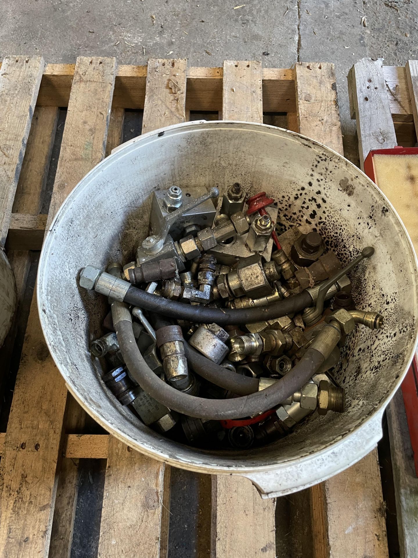 Bucket of Hydraulic Fittings