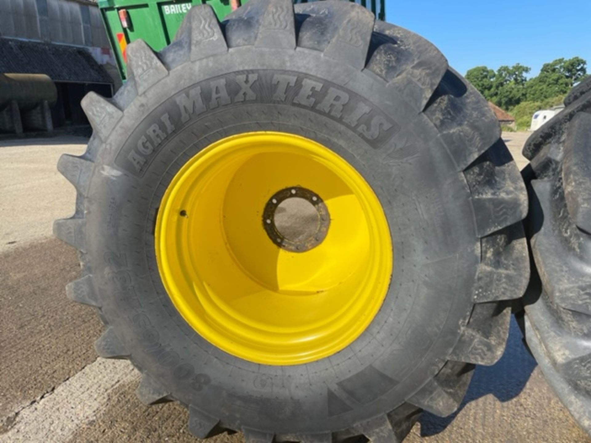 2 x BKT Agri Max 800/65 R35 tyres and rims, - Image 3 of 7
