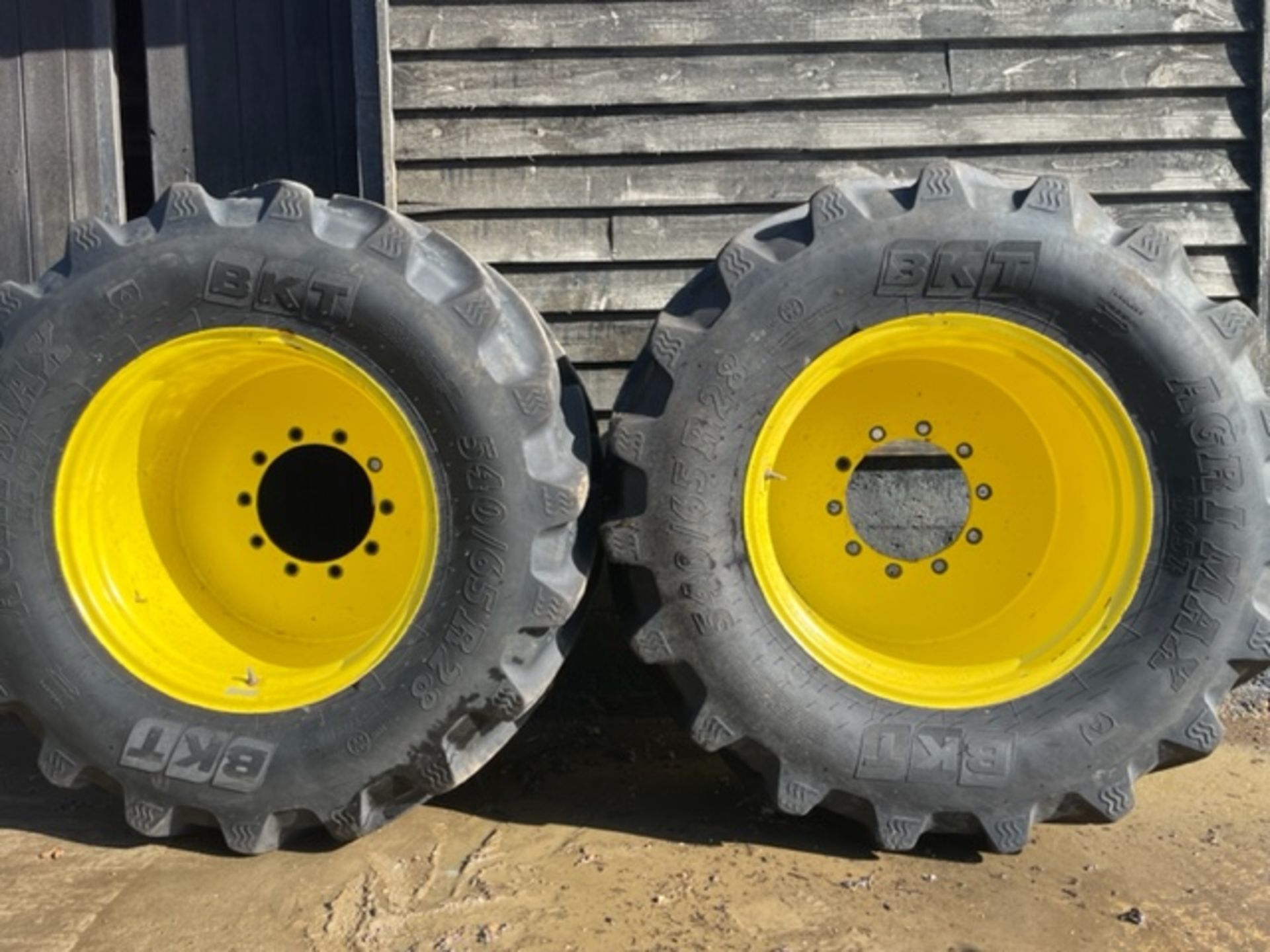 2 x BKT Agri Max 540/65 R28 tyres and rims, - Image 6 of 9