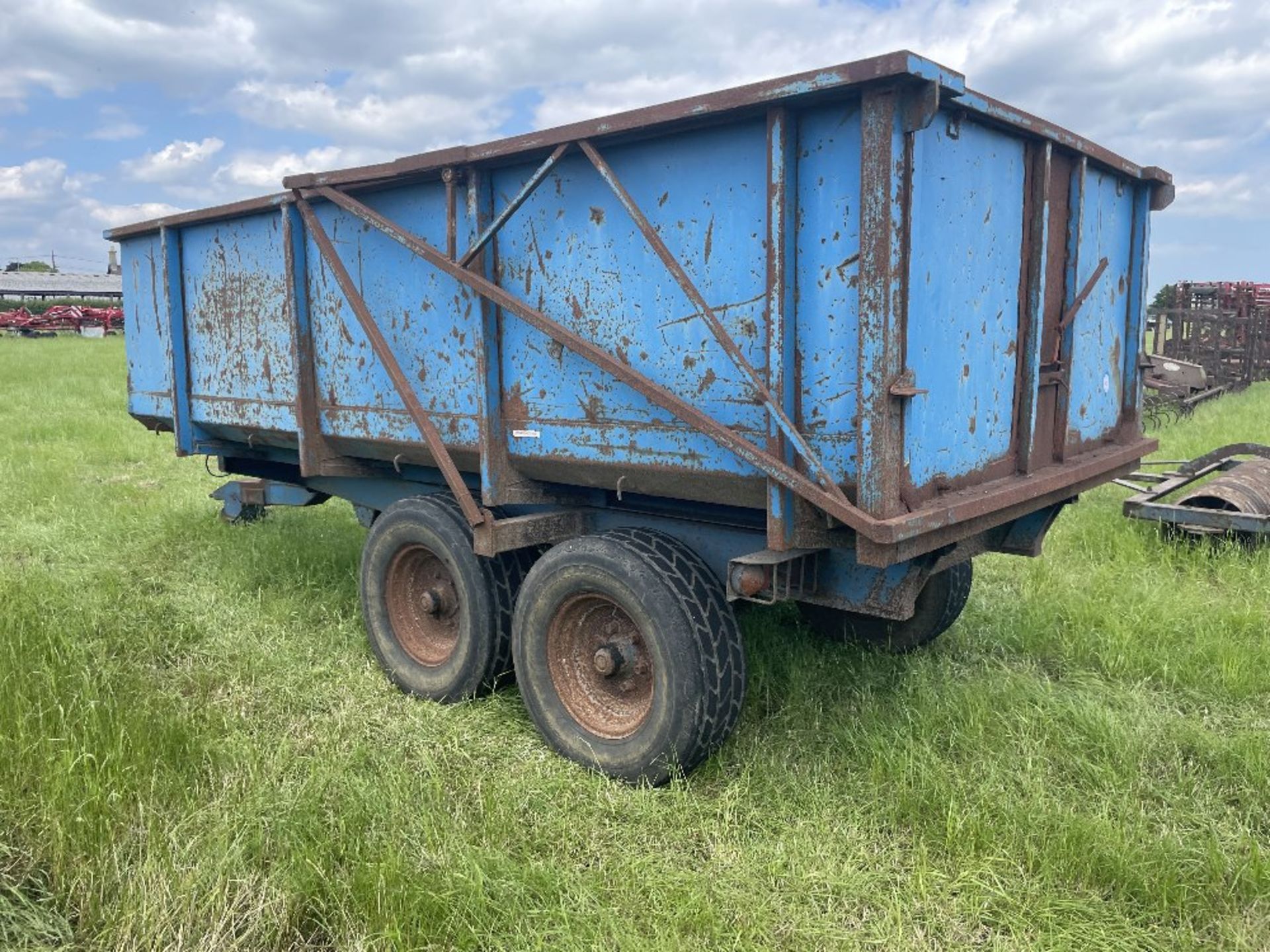 1982 Bunning 10t hydraulic tipping trailer, tandem axle, - Image 4 of 7