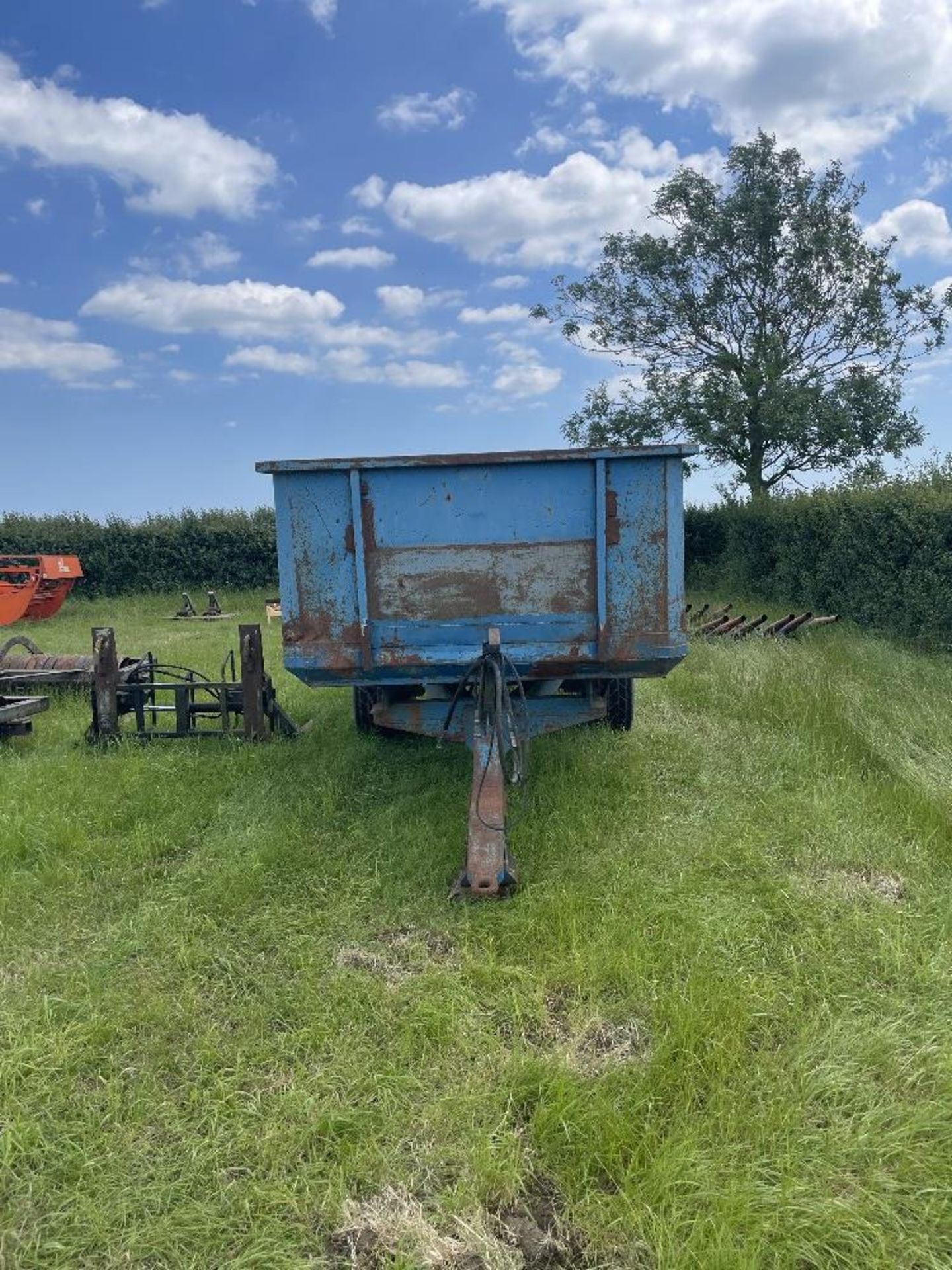 1982 Bunning 10t hydraulic tipping trailer, tandem axle, - Image 3 of 7