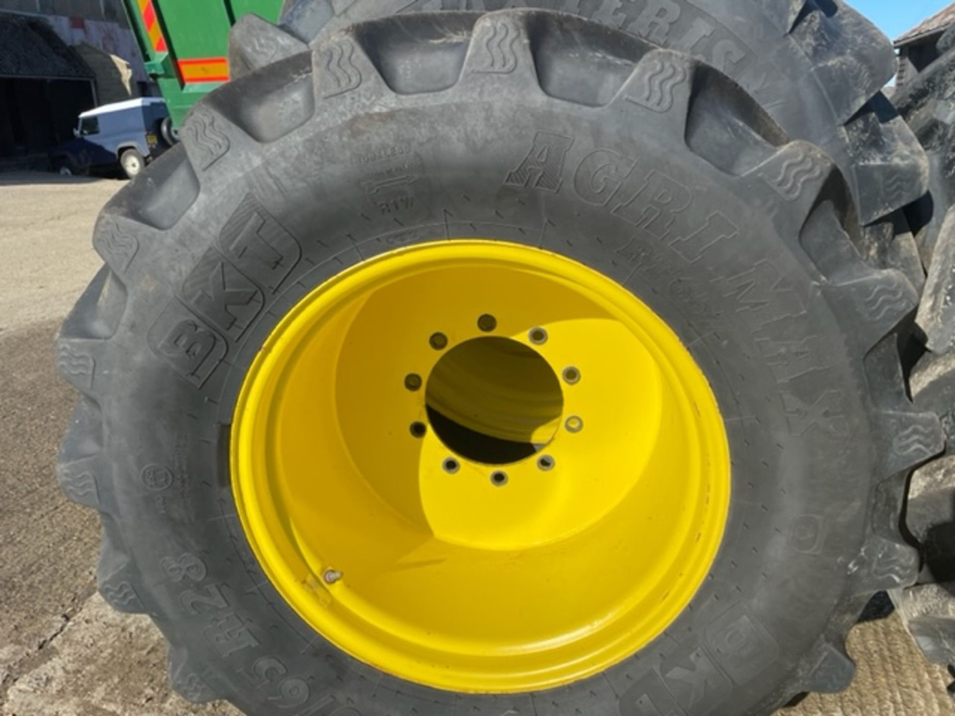 2 x BKT Agri Max 540/65 R28 tyres and rims, - Image 2 of 9
