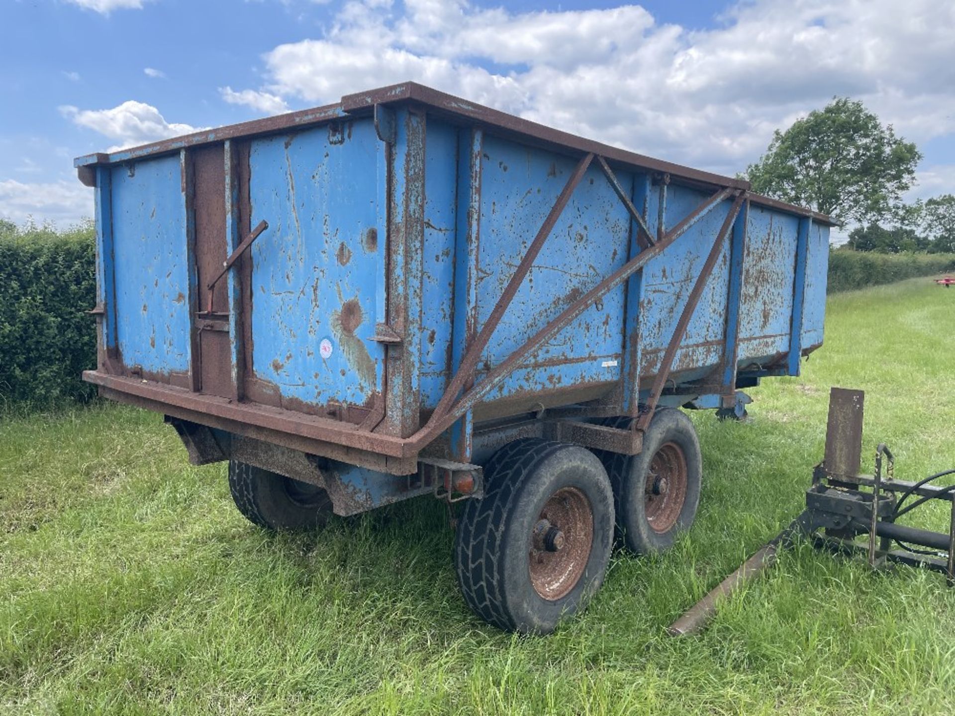 1982 Bunning 10t hydraulic tipping trailer, tandem axle, - Image 6 of 7