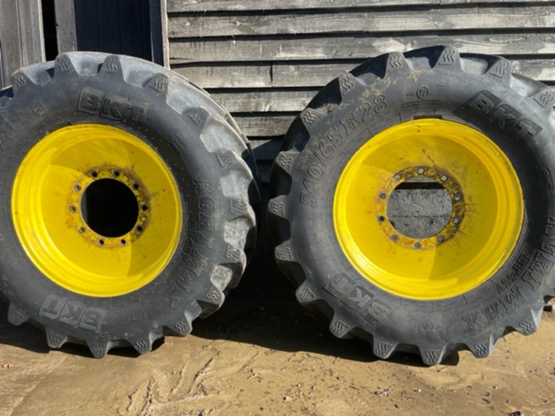 2 x BKT Agri Max 540/65 R28 tyres and rims, - Image 8 of 9