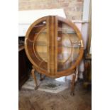 A good quality Art Deco walnut display cabinet by Spranglett,