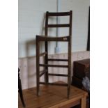 A 19th Century oak clerk's stool with slatted seat