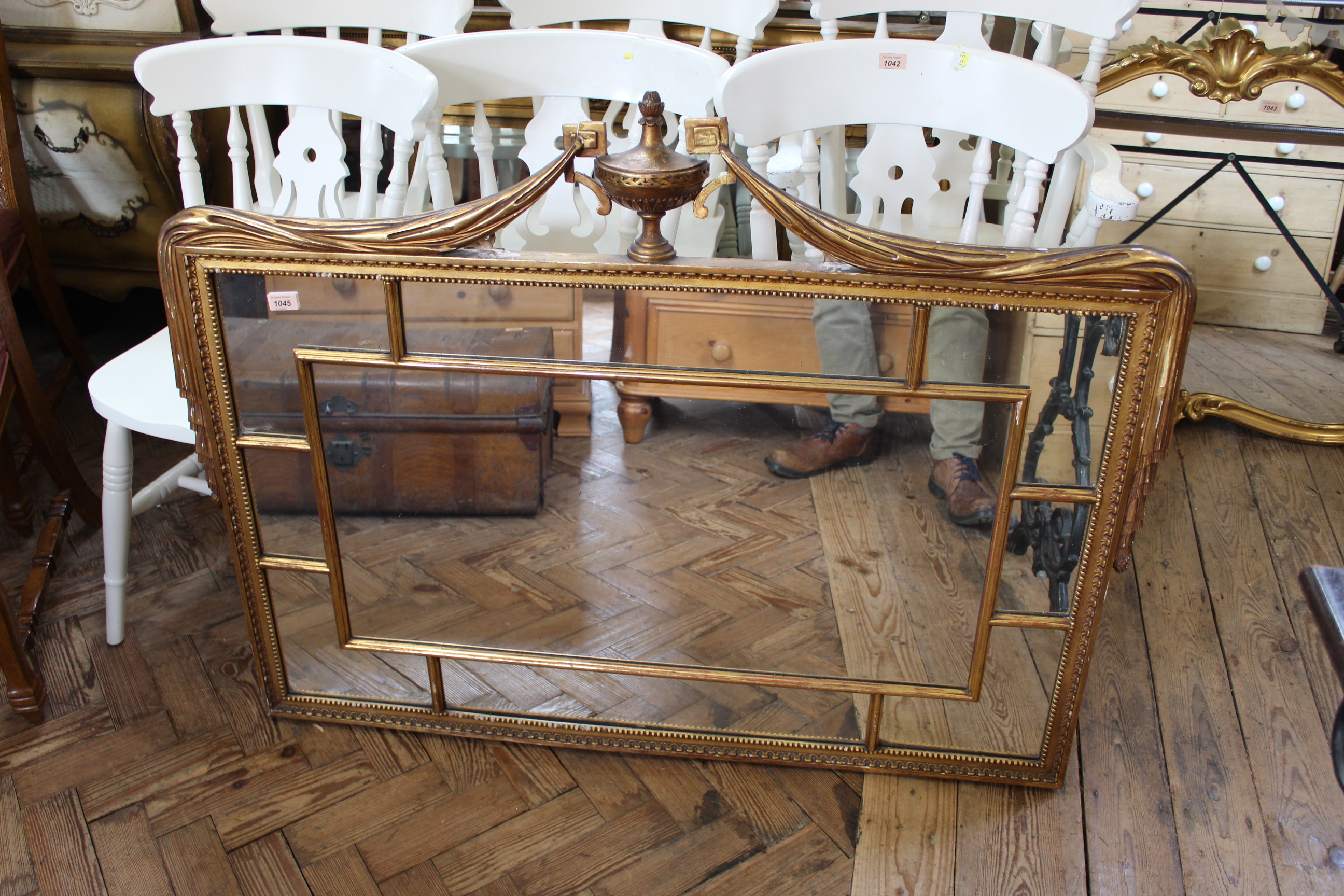 A 19th Century gilt framed overmantel mirror