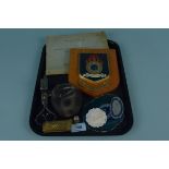 Items of interest including New Scotland Yard 'Explosives Section' plaque,