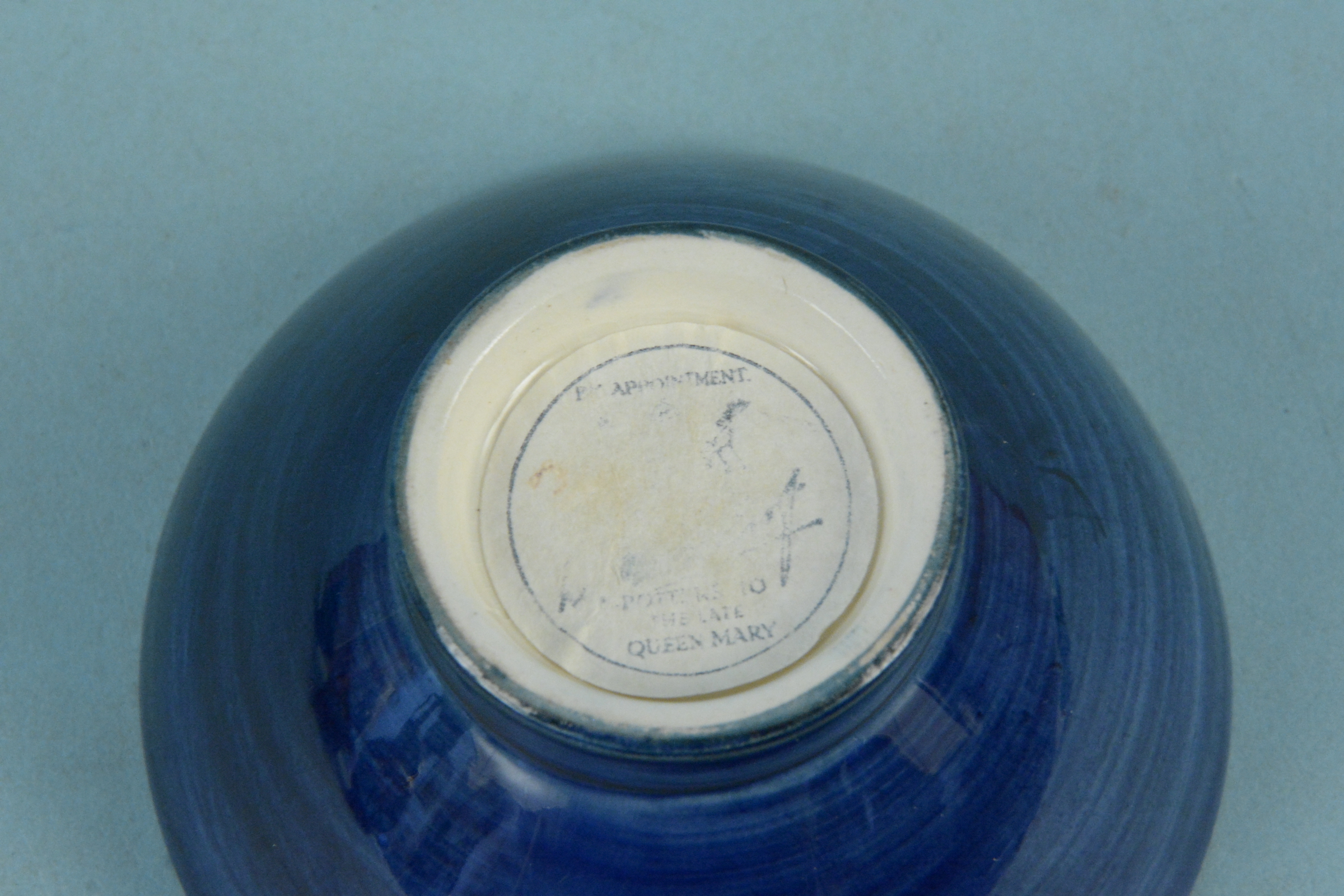 A Moorcroft small bowl, the interior decorated with a blue pansy, - Image 3 of 3