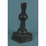 A Tudric pewter candlestick marked R D 573984 Tudric 01043 to base,