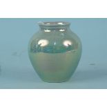 A Moorcroft apple green lustre small vase with impressed marks,