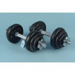 A pair of York 17kg barbells