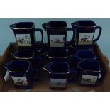 A set of twelve Seagram (3) and Martell (9) Grand National water jugs,