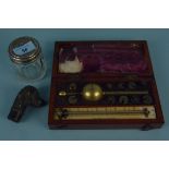 A mahogany cased Sikes hydrometer by Joseph Lang London,