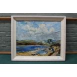 A framed oil on board 'Loch Killisport on the Sound of Jura', signed and dated 'G Kelly 1961',