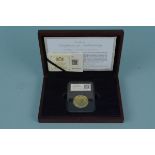 A 2020 United Kingdom Brexit 1oz gold Britannia DateStamp 24ct coin, with certificate and very rare,