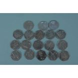 Eighteen 2011 Olympic 50p coins,