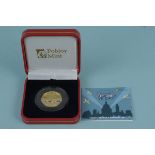 A 2020 Pobjoy mint 1945-2020 VE Day 22ct gold Piedford 50p, limited edition 299,