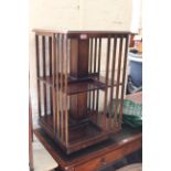 An early 20th Century mahogany revolving bookcase