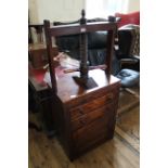 An unusual 19th Century mahogany press chest with cupboard to base