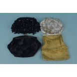 Four vintage beaded evening bags