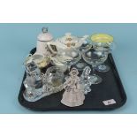 Mixed china and glass including two Lenox crystal figures, Tigger and Winnie the Pooh,